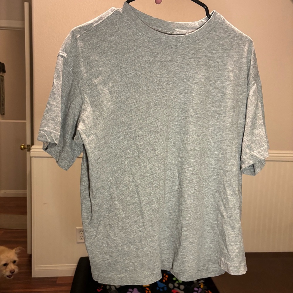 Small Divided Classic Cropped T-Shirt - Light Gray